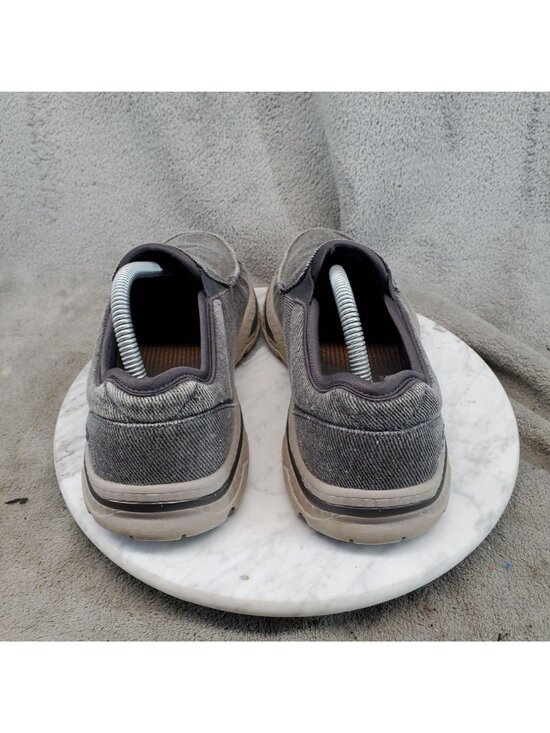 Skechers Shoes Mens Size 8.5 Creston Moseco Gray Textile Slip On Loafers *Read* main image 5